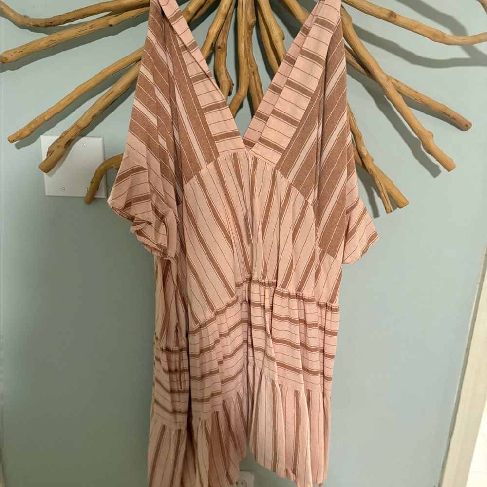 Striped V-Neck Dress